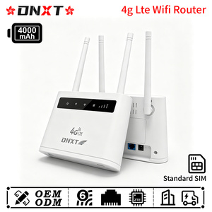 Router DNXT 4G LTE Cat4, Router WiFi 6 de 2.4GHz, 4000mAh, WAN/LAN, Tarjeta SIM 4G LTE, 300Mbps, Router WPS, Tarjeta SIM 4G, para Uso Profesional - Product Image 1