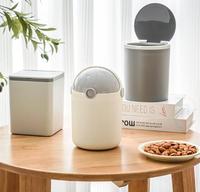 Mini poubelle portable en PP avec couvercle, petite poubelle de comptoir, bac de rangement pour coiffeuse, gestion des déchets intérieur/extérieur