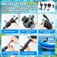 Fauteuil inclinable gonflable électrique pour piscine avec double moteur et coussin d'air flottant à hélice 360° pour adultes