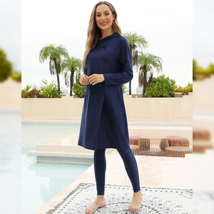 Traje de Baño Musulmán Burkini Personalizado, Modesto, de Cobertura Completa, Deportivo, Conservador, Conjunto de Tres Piezas, Ropa de Playa Burkini para Mujeres Musulmanas - Product Image 2
