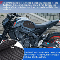 Protecteur de réservoir latéral en caoutchouc pour moto, autocollant antidérapant pour YAMAHA MT-09, accessoires MT09 2021 2022 2023