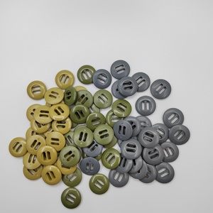 Nút nhựa hình chữ nhật 2 lỗ màu xám xanh khaki 19mm chất liệu ABS cao cấp, dùng cho áo khoác, quần, dây đeo chịu mài mòn - Product Image 2