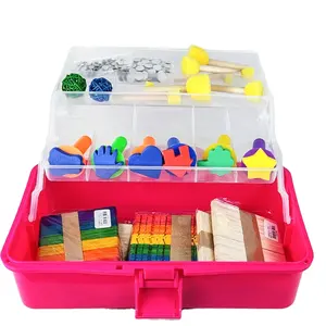 3-layer Art and Craft Plastic Storage Box completely solve the disorder of items
