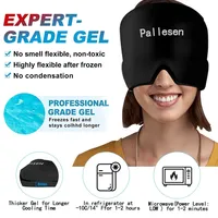 Masque de compression OEM noir en gel froid pour la tête, le visage et les yeux, soulagement des maux de tête, compresses chaudes et froides