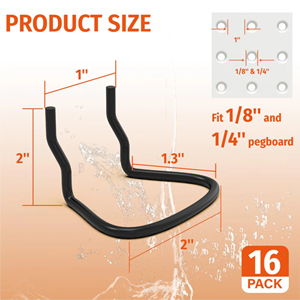 3.7 <b>pegboard</b> plier holder black 16PC OEM ODM Vietnam Origin <b>Hooks</b> & Rails <b>Pegboard</b> Mounted Iron Industrial 50*46*24mm - Product Image 6