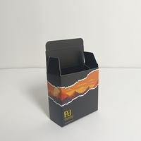 Emballage de parfum de luxe personnalisable, écologique, recyclable, anti-rayures, noir mat, estampage à chaud or, papier artistique gaufré