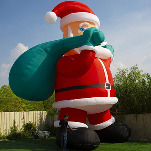 Père Noël gonflable <span class=keywords><strong>géant</strong></span> de 26 pieds avec éclairage LED pour la publicité de Noël, les festivals, les anniversaires et les événements - Product Image 2