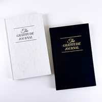 Journal de gratitude à couverture rigide en lin personnalisé impression Journal de pleine conscience avec Pages guidées non datées Logo en feuille d'or pour la promotion