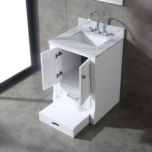 Meuble-lavabo de salle de bain haut de gamme de 24 pouces avec vasque en céramique et caractéristiques résistantes à l'eau - Product Image 6