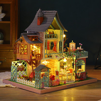 DIY Cottage ES002-A Région secrète de la jungle, modèle de paysage en bois fait main à assembler, ornement, cadeau d'anniversaire 28x21x27cm Couleur