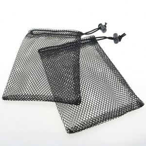 Custom Drawstring Bag, Black Mesh Bag, Suitable for Packaging Towels and <b>Bath</b> Towels, Available in Multiple Sizes, Nylon - Product Image 3