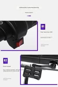 Batería Inteligente de Plomo-Ácido para Bicicleta Eléctrica/Scooter/Motocicleta, 48V 12A 350W/500W, sin Escobillas, 3 Velocidades, de Acero - Product Image 3
