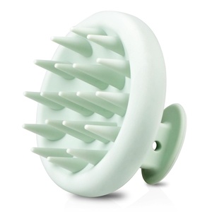 Brosse à shampooing en silicone souple écologique pour le soin du cuir chevelu, brosse à cheveux pour le lavage, brosse à shampooing personnalisée avec logo, masseur capillaire - Product Image 1