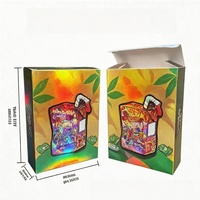 Sacs en Mylar anti-odeur exotiques en gros, refermables, holographiques, découpés sur mesure avec boîte, 3/5 grammes