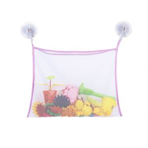Kids Space-Saving Heavy Duty Wall Mounted Hanging Mesh Shower Caddy Organizer Foldable <b>Bath</b> Toy <b>Storage</b> Corner Hooks Single - Product Image 2