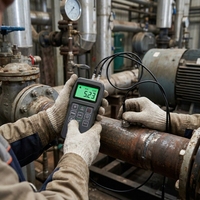 Jauge d'épaisseur numérique à ultrasons à piles, personnalisable OEM, garantie 1 an, pour le test d'équipements en acier et fonte, fabriquée en Chine