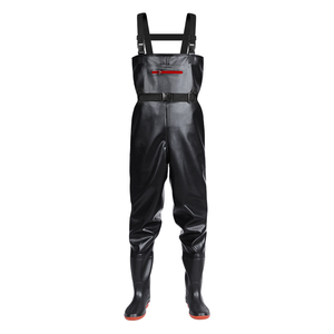 Pantaloni da pesca impermeabili per il petto Waders con stivali | Longuette in PVC resistente per uomo, caccia, agricoltura e uso di serbatoi - Product Image 3