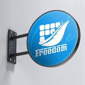 Wholesale Acrylic <b>LED</b> <b>Light</b> <b>Box</b> Sign Advertising Double Side Wall Bracket - Product Image 5