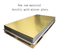 Vente en gros de découpe laser feuille PMMA or feuille acrylique miroir 0.8mm 1mm 2mm 1.5mm
