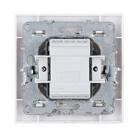 Interruptor de luz estándar europeo 10A 250V 1 Gang 1 Way Wall Gang Interruptores y enchufe Panel de PC Interruptor de botón de luz de pared