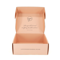 Benutzer definiertes Logo Pink Shoe Folding Aufbewahrung Kleidung Lagerung 6x9 Versand Mailer Kosmetik boxen