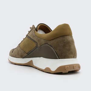 Sneakers de luxe pour hommes, confortables, respirantes, en cuir véritable, à lacets, antidérapantes, effet pieds nus, bout pointu - Product Image 4