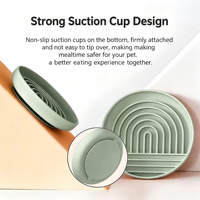 Nouvelle gamelle anti-glouton en silicone avec ventouse, anti-étouffement, antidérapante, étanche, portable et écologique pour chiens
