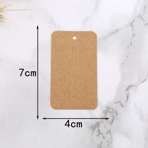 Kraft Paper Blank Hanging Tags 4x7cm with Rounded Corners for Clothing Labels, Bakery Gift Packaging and DIY Projects - Product Image 2