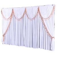 Rideaux de fond 2 panneaux 300 x 300 cm en tissu velours, toiles de fond de mariage pour arche, scène de fête, cérémonie, décoration de fond