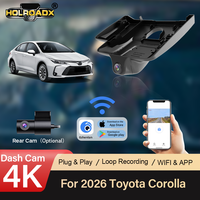 Holroadx Offre Spéciale Caméra de Tableau de Bord Avant 4K Compatible OEM pour Toyota Corolla 2023 2024 2025 XLE Limited avec Application WiFi et Mode Stationnement