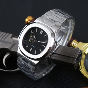 นาฬิกาข้อมือ MINUTETIME DIY NO Logo NH38 รุ่นหรูหรา ระบบจักรกล สายเหล็ก สำหรับผู้ชาย กลไกอัตโนมัติ หน้าปัดสีดำโปร่งใส กันน้ำ - Product Image 5