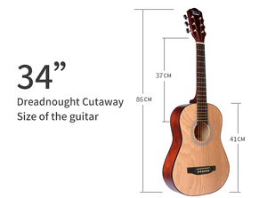 Guitare acoustique Fante de haute qualité, 34 pouces, à prix abordable, à <span class=keywords><strong>vendre</strong></span> - Product Image 3
