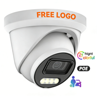 Caméra IP POE 4MP compatible HIK, détection IA, lumière hybride intelligente, vision nocturne couleur en option, caméra dôme intérieure/extérieure
