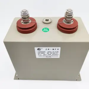 Capacitor de alta tensão preenchido de óleo, alta qualidade 1500vdc 500uf para desmagnetizador industrial