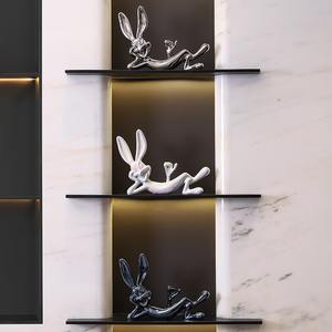 Статуя кролика из смолы домашний декор и офисные аксессуары электрический художественный Декор стиль подарок на день рождения для дома и офиса - Product Image 3