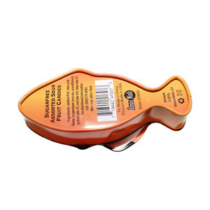 กระป๋องโลหะเคลือบดีบุกเกรดอาหารสำหรับใส่ขนมและของว่าง ลายปลาการ์ตูนพร้อมโลโก้สั่งทำ - Product Image 5