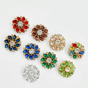 Nuevos Botones de Cristal con Diseño de Flor y Ojo de Caballo, Plateados, Ecológicos y de Lujo, para Camisas de Mujer, Accesorios Shengzuan - Product Image 5