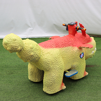 Trottinette électrique dinosaure personnalisée pour enfants avec siège sécurisé, idéale pour la location en aire de jeux intérieure/extérieure