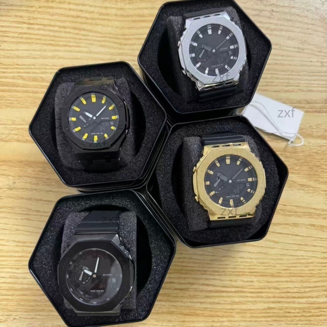 Resistant Acrylic Sports Watches GA2100/GA110 GM2100 3BAR Water Resistant Day/Date Feature Unisex for Men & Women