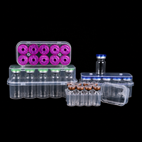 Boîte de rangement transparente à 10 compartiments pour flacons de 3 à 10 ml (peptides, insuline, cosmétiques) – Vente en gros usine