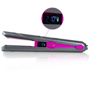 Menards hair beauty tools USB wireless flat iron charging hair straightener portable LCD display hair straightening tools