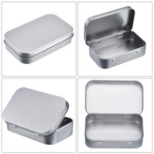 Low MOQ <b>Small</b> Hinged Rectangle Custom Printed Metal <b>Tin</b> Box <b>Tin</b> Storage Cookie Canister for Gift Packaging - Product Image 6