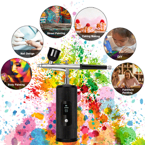 Aérographe 5 en 1 <span class=keywords><strong>pour</strong></span> maquillage, machine à ongles, kit <span class=keywords><strong>de</strong></span> brosse à air <span class=keywords><strong>pour</strong></span> <span class=keywords><strong>cheveux</strong></span>, pistolet <span class=keywords><strong>de</strong></span> <span class=keywords><strong>peinture</strong></span>, pulvérisation, décoration <span class=keywords><strong>de</strong></span> gâteaux - Product Image 4