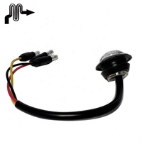 Luces 3/4 "Indicador de doble color Lente transparente 12V 24V Lámpara Ámbar Camión Remolque LED Luz de marcador lateral con anillo de metal