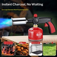 Chalumeau coupe-vent haute puissance pour le camping, allume-feu au propane pour barbecue, cuisson, désherbage et allumage du bois de chauffage