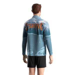 Camiseta Polo para Exteriores con Protección Solar, Diseño de Peces, Antiarrugas, Secado Rápido, Tela UPF50+, Ideal para un Look Elegante - Product Image 4