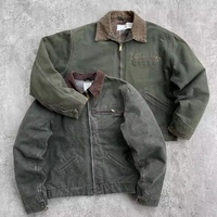 Veste de travail vintage pour homme de haute qualité personnalisée, veste bomber en toile enduite avec fermeture éclair, veste de travail rembourrée