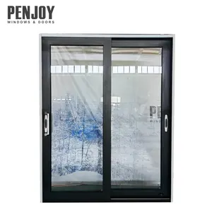 Penjoy Double Glass Aluminium Sliding Door Exterior House Sliding Patio Door