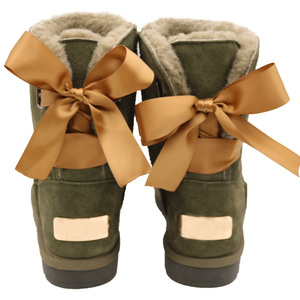 Giày bốt mùa đông lông vũ thật Bow Fuzzy - Product Image 4