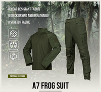 Op voorraad A7 Formeel Tactisch Uniform Shirt Broek met Kniebeschermers Ademend Geweven Materiaal-Jacht- en Gevechtskleding OEM/ODM Opties